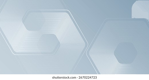 Linhas de hexágono modernas em fundo cinza. Listra geométrica abstrata