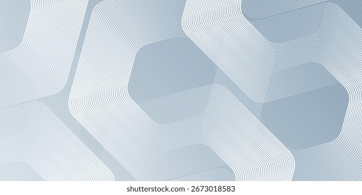 Líneas hexagonales modernas sobre fondo gris. Diseño geométrico del arte de la línea de la raya para el diseño abstracto moderno del arte del cartel