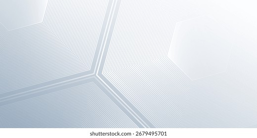Líneas hexagonales modernas sobre fondo gris. Diseño moderno abstracto simple de la raya geométrica