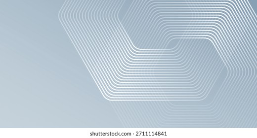 Líneas hexagonales modernas sobre fondo gris. Línea de raya geométrica abstracta
