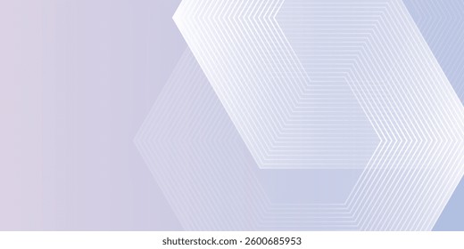 Modern hexagon lines on light mesh blue an pink background. Geometric stripe line art design for poster, brochure, cover, website, header, web banner, presentation modern