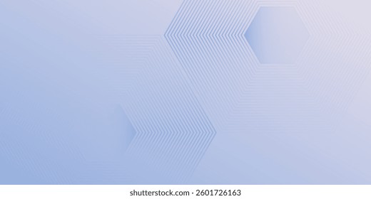 Modern hexagon lines on light mesh blue an pink background. Geometric stripe line art design for poster, brochure, cover, website, header, web banner, presentation abstract