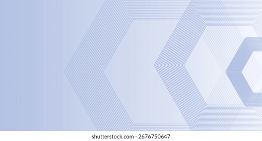 Modern hexagon lines on light mesh blue an pink background