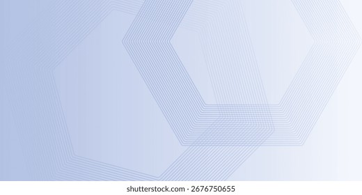 Modern hexagon lines on light mesh blue an pink background