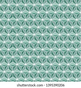Modern Hexagon pattern design repeat seamless tile interior graphic new style teal mint green star pattern