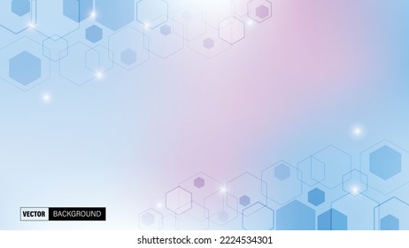 Modern hexagon pattern medical digital technology science abstract background. Vector illustration.