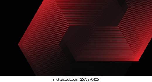 Modern hexagon red and black are light pattern with the gradient is the with floor wall metal texture soft tech art modern simple