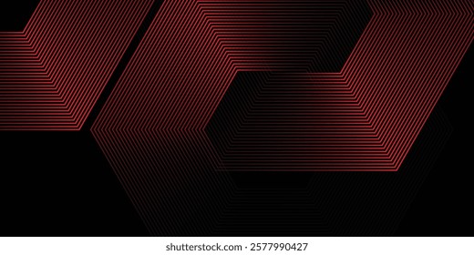 Modern hexagon red and black are light pattern with the gradient is the with floor wall metal texture soft tech art modern