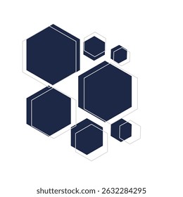 Modern hexagon Shape geometric line