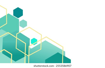 modern hexagon shaped background for frame editing material