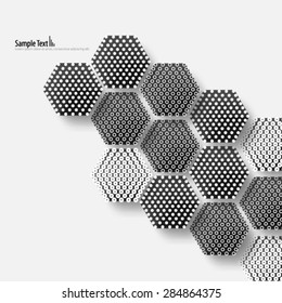 Modern Hexagon Uneven Spacing Design Background