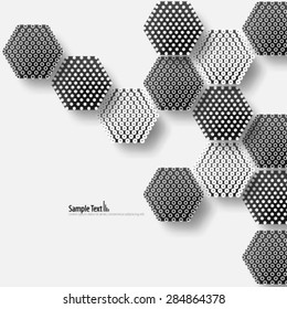 Modern Hexagon Uneven Spacing Design Background