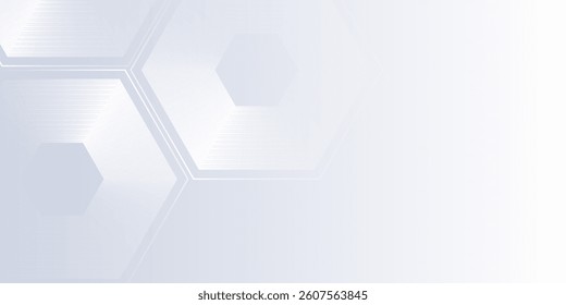 Modern hexagon white background gradient color and artistic dynamic abstract simple