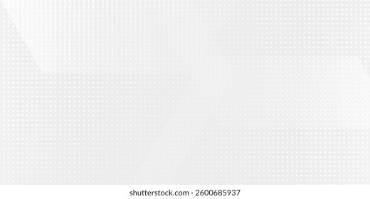 Modern hexagon white and gray background with dot white gray wave light technology abstract modern simple design