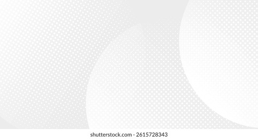 Modern hexagon white and gray background with dot white gray wave light technology abstract modern design