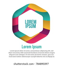 Modern hexagonal design shape with papercut layered background for multi purpose design