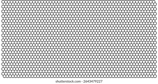 Ilustración vectorial de fondo de patrón sin fisuras de estilo lineal de agujeros hexagonales modernos.	