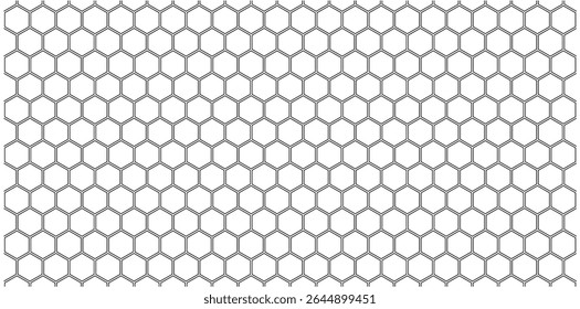 Moderno Hexagonal Furos Linear Estilo Sem Costura Padrão Fundo Vetor Ilustração.	