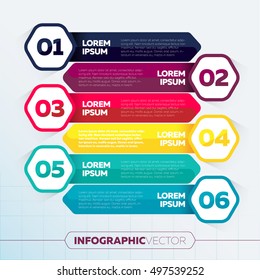 Modern hexagonal infographics options banner. Vector illustration. can be used for workflow layout, diagram, number options, web design.