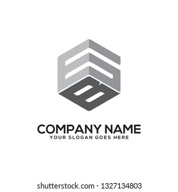 modern hexagonal letter GB initial letter logo vector