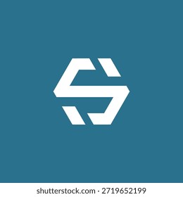 Diseño moderno del logotipo de la letra S hexagonal que representa la innovación y la conectividad