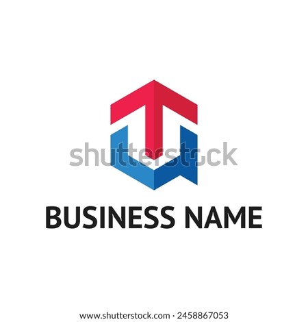 Modern Hexagonal Letter T and G or G and T logo Concept