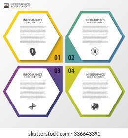 Modern hexagons. Infographic design template. Vector illustration