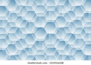 modern hexagons texture with light blue color. Abstract hexagonal background. Stylish and creative pattern background design