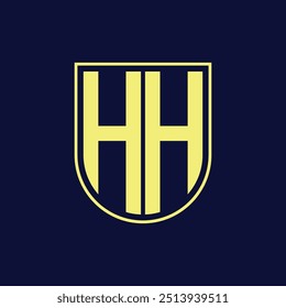 Moderno HH Shield Monograma Design de logotipo