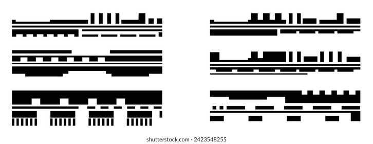 Modern Hi Tech Design Elements. Technology and computing concept vector