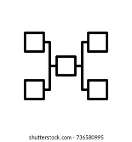 Modern hierarchy line icon. Premium pictogram isolated on a white background. Vector illustration. Stroke high quality symbol. Hierarchy icon in modern line style.