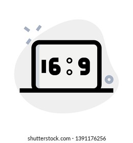 Modern high definition tv viewing format layout