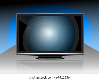 modern High Definition tv-set with selflighting