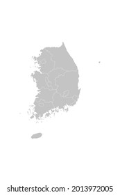 Modern High Detailed South Korea Map Vector 