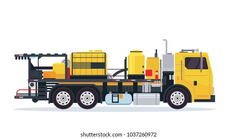 Modern High Performance Road Asphalt Pavement Truck Illustration