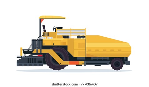 Modern High Performance Road Asphalt Pavement Machine Illustration