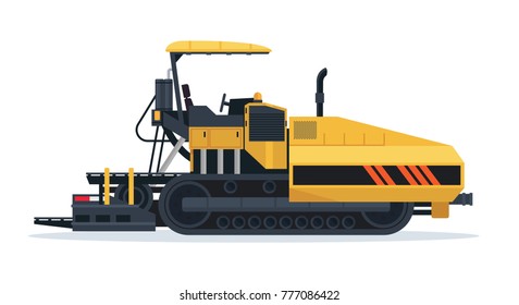 Modern High Performance Road Asphalt Pavement Machine Illustration