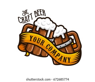 Modern High Quality Beer Emblem Logo Design