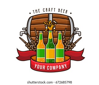 Modern High Quality Beer Emblem Logo Design