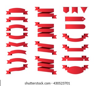 Modern High Quality Ribbons on White Background. Vector Isolated Illustration.