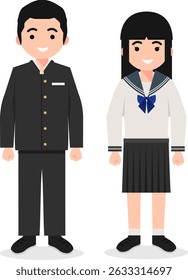 Modern High School Students in Uniform for Educational and Creative Design Projects