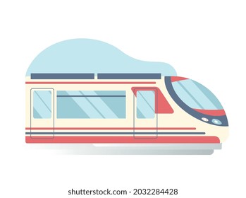 Ilustración vectorial plana del tren de alta velocidad moderno