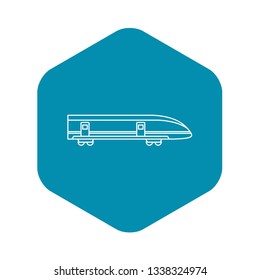 Modern high speed train icon. Outline illustration of high speed train vector icon for web design