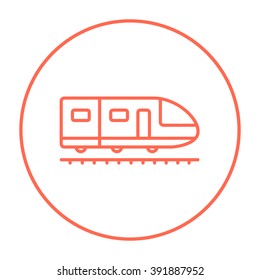 Modern High Speed Train Line Icon.