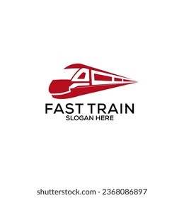 modern high speed train logo design template