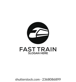modern high speed train logo design template