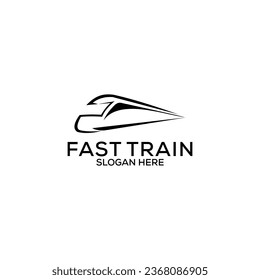plantilla moderna de diseño del logotipo del tren de alta velocidad