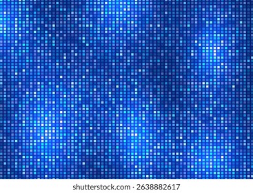 Modern high tec mosaic technology background design in shades of blue