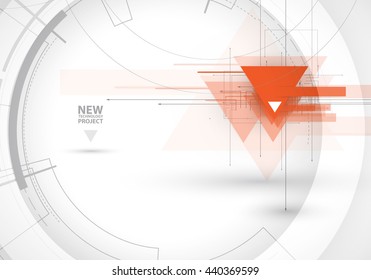 Modern high technology concept for new tech and business direction