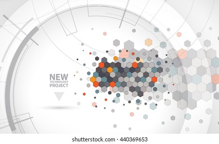 Modern high technology concept for new tech and business direction